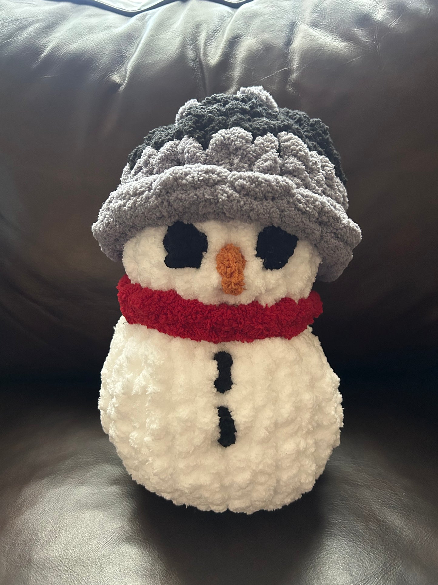 Handmade Custom Snowman Plush Toy Decor 13in
