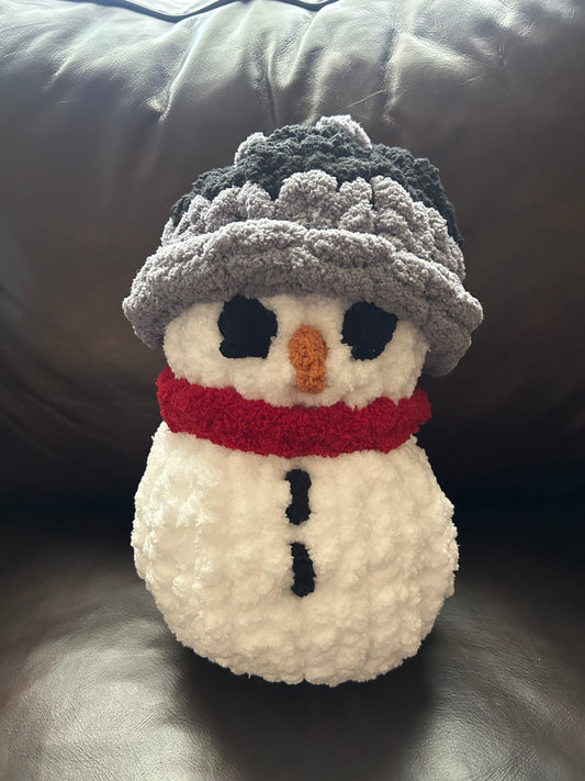 Handmade Custom Snowman Plush Toy Decor 13in