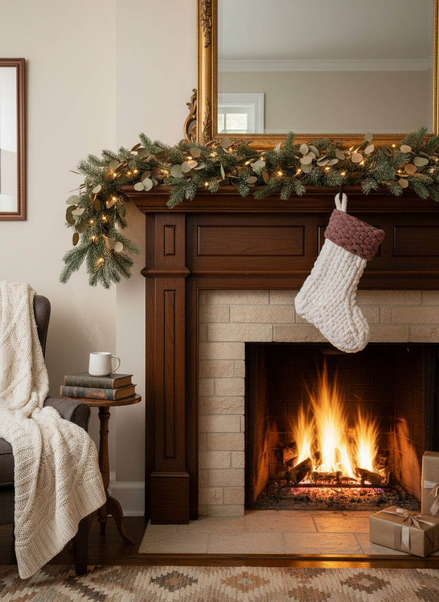 Handmade Light Pink and Maroon 19" Custom Stocking